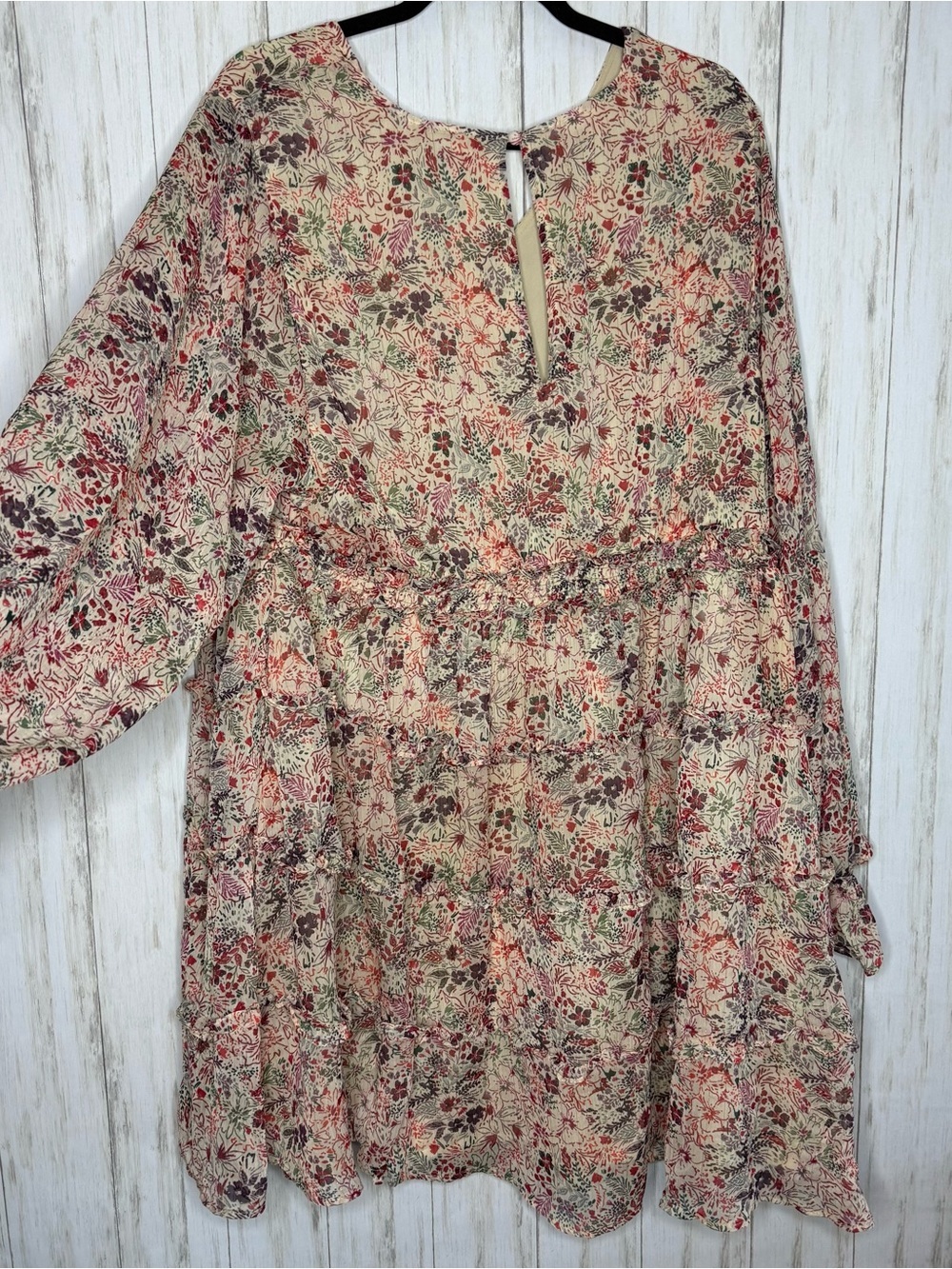 Torrid NWT 3X Mini Lurex Chiffon Tiered Dress - Picture 7 of 8
